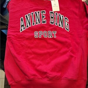 Anine Bing Vibrant Red Crewneck